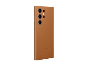 Mbështjellës lëkure për Samsung Galaxy S23 Ultra, portokalli