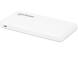 Power bank Manhattan 10.000 mAh, e bardhë