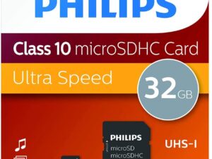 Kartë e memories micro SDHC Philips, 32GB Class 10, me adapter