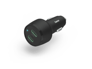 Karikues i shpejtë Hama, për veturë, 2 porte USB-C/Qualcomm, 45 W, i zi