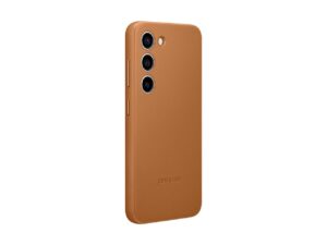 Mbështjellës lëkure për Samsung Galaxy S23, portokalli