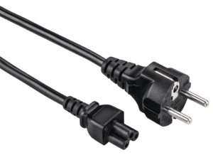 Kabllo furnizuese Hama, 3 pin 1.5m, e tokëzuar, e zezë