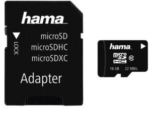 Kartë memorie SDHC Micro 16GB Class 10 Hama , 80MB/s + Adapter 124138