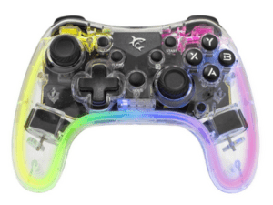 Kontroller Gaming White Shark Legion RGB për PC, PS4, PS3, Switch, transparente