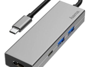 Konvertues Hama Multiport 4në1, 2x USB 3.2, HDMI dhe USB-C (data), 200107