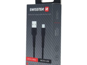 Kabllo Swissten MicroUsb, 1.0m, e zezë