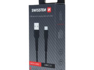 Kabllo Swissten USB / USB-C, 1.0m, e zezë