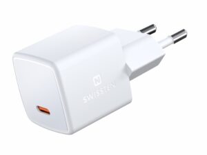 Karikues Mini Swissten, USB-C, PD, GaN, 33W, i bardhë