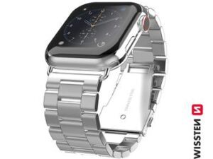 Rrip metalik Swissten për Apple Watch 42-44 mm, i argjendtë