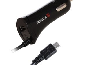 Karikues makine Swissten, MicroUSB, USB 2.4A, e zezë