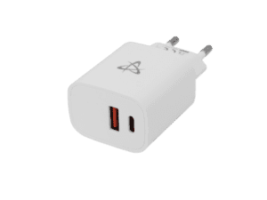Kokë karikuese Sbox HC-693, USB-A, USB-C, Qualcom 3.0, PD, 20W, e bardhë