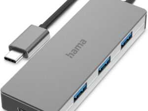 Hama USB-C-Hub, 4 Porte, USB 3.2 Gen2, 10 Gbit / s, Alu