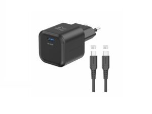 SWISSTEN Karikues GaN 1x USB-C, 35W POWER DELIVERY + KABLLO USB-C/USB-C 1,2 M