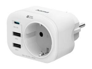 Hama multiprizë, 1 USB-C PD, 2 USB-A, 1 kontakt mbrojtës, 20W