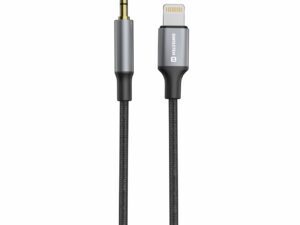 Audio Adapter Swissten Lightning – 3,5 mm, 1.5m, e Zezë/Hiri