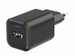 Karikues SWISSTEN GaN 1x USB-C, 45W, PD + 1x USB-A,18W QC, i zi