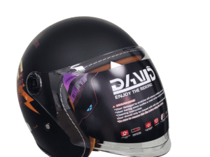 Helmet për motoçikletë, zezë