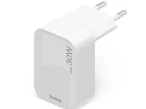 Karikues i shpejtë Hama, GaN, 1x USB-C, minikarikues i palosshëm, PD, 30W, i bardhë