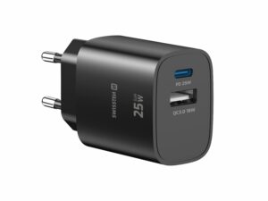 Karikues SWISSTEN EDGE GaN 1x USB-C PD 25W + 1x USB-A 18W QC, i zi