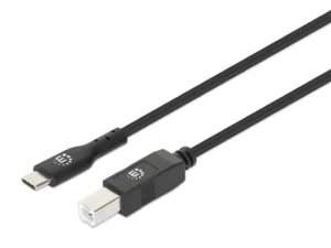 Kabllo Manhattan USB 2.0, Type-C në Type-B , 2m